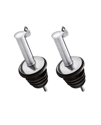 Set 2 dopuri cu picurator, inox si silicon, model Mezzo - CILIO